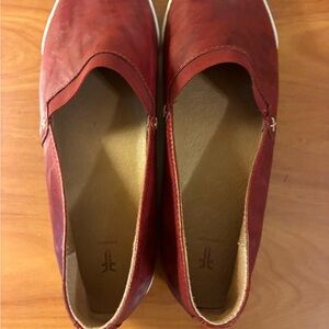 Frye Melanie Red Leather Flats